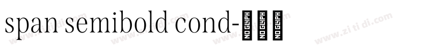 span semibold cond字体转换